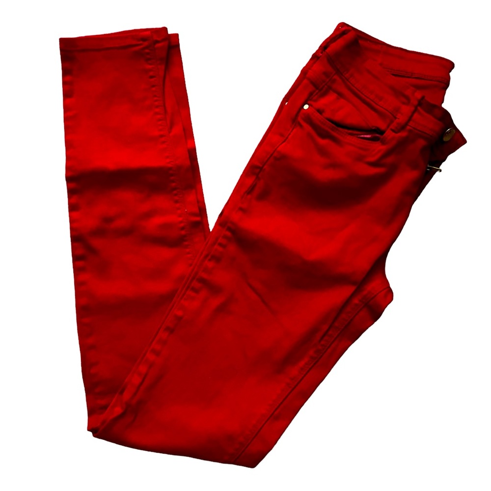 ZARA Premium Denim Red Skinny Jeans NWOT